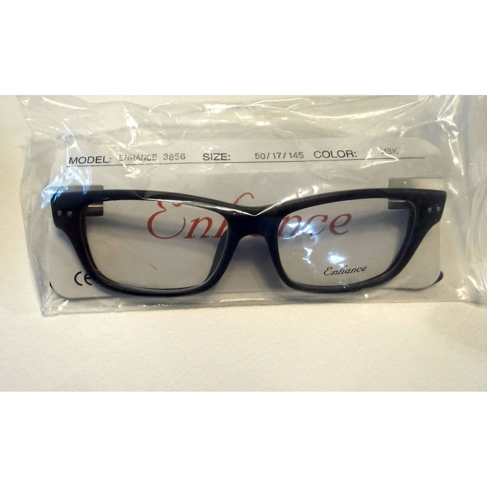 Enhance‎ EN3856 Matte Black Eyeglasses Frames 50-17-145mm Plastic